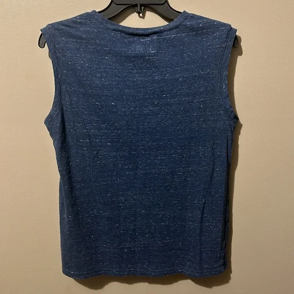 🌼PACT‎ 100% Organic sleeveless blue TSHIRT. Size S - Picture 5 of 6